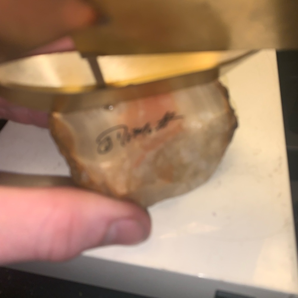 Brass And Marble Sailboat Sculpture Signed DeMott